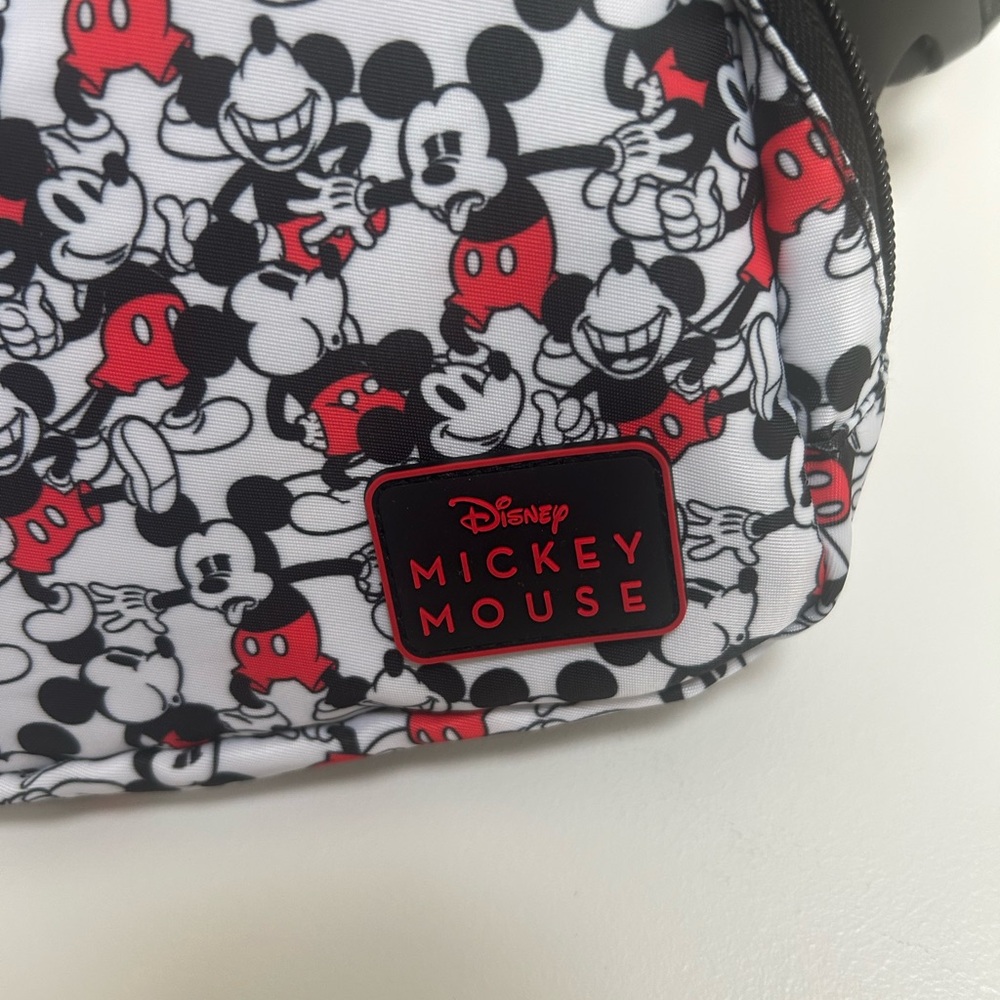 Disney Mickey Mouse Allover Print Crossbody Bag - White, Black, Red - Picture 3 of 4